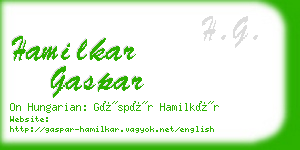 hamilkar gaspar business card